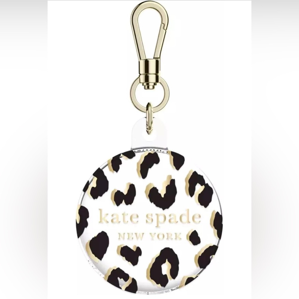Kate Spade Leopard Print Apple AirTag Keychain Case
